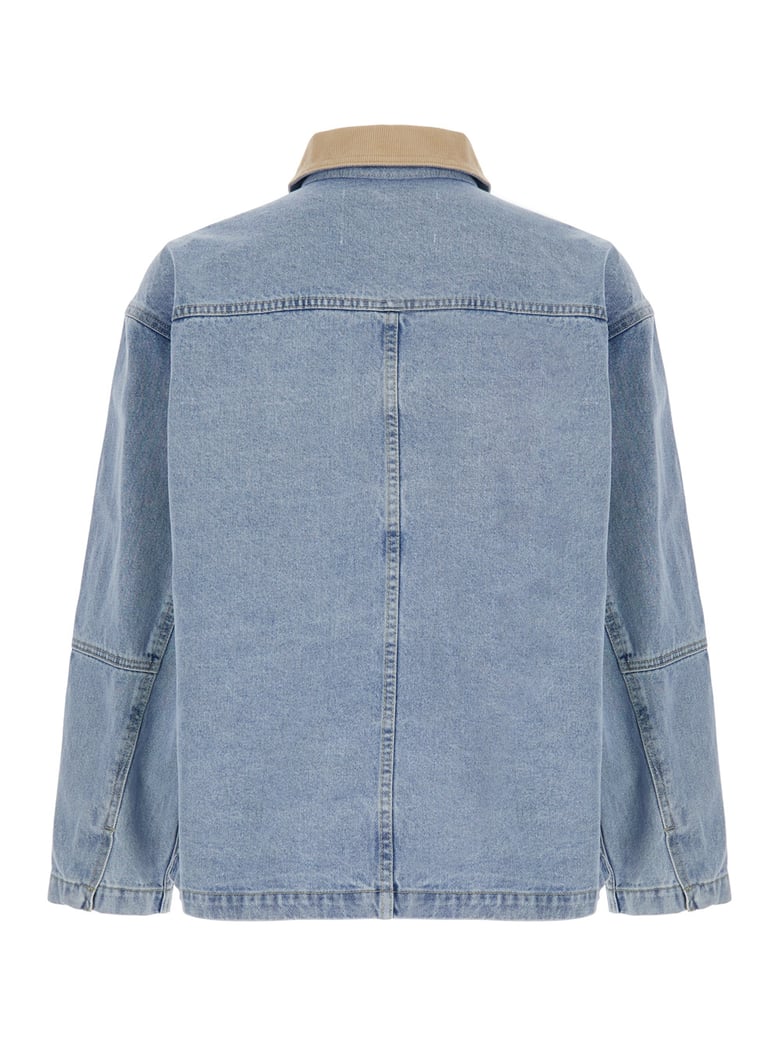 light blue jacket with contrast collar by Selfnex