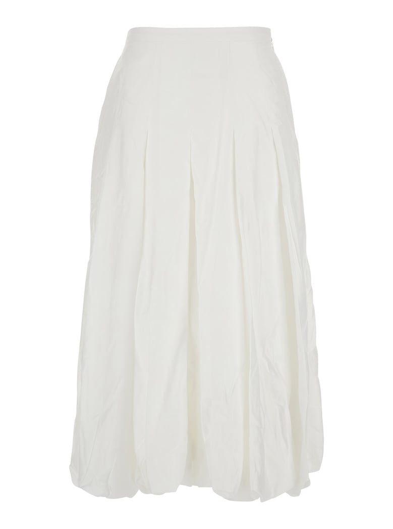 white skirt with balloon design by Selfnex