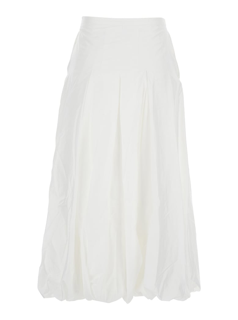 white skirt with balloon design by Selfnex