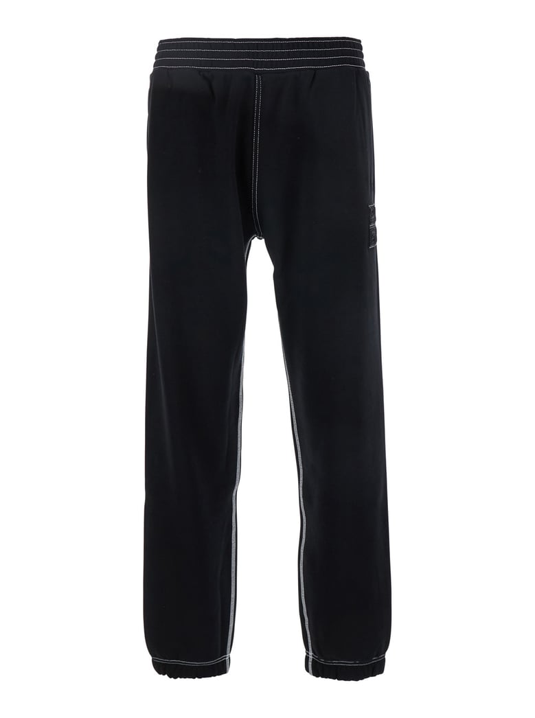 black jogger pants with 4g embroidery by Selfnex
