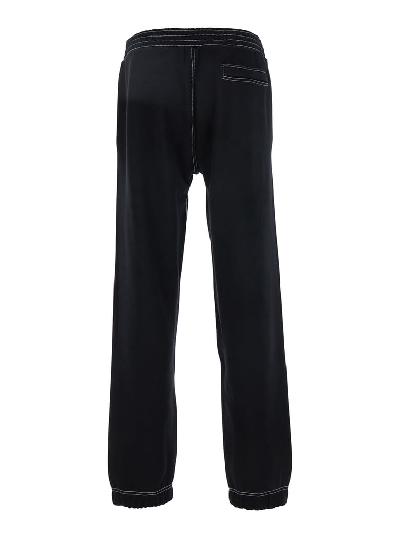 black jogger pants with 4g embroidery by Selfnex
