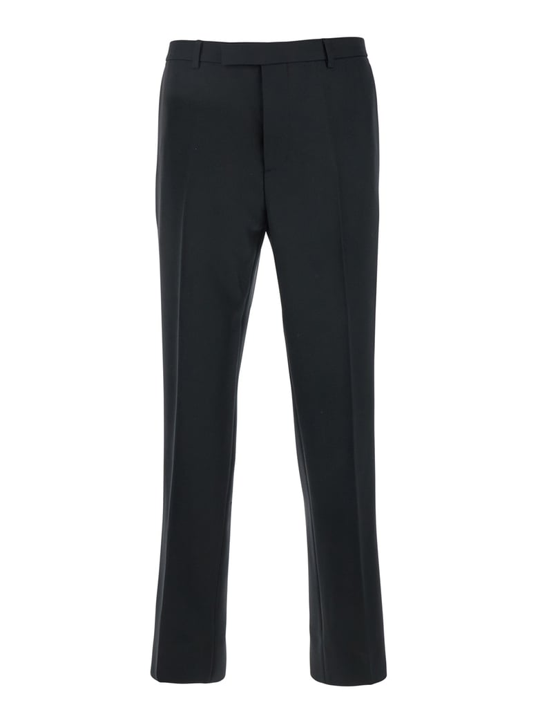 black tailored pants with gg logo by Selfnex