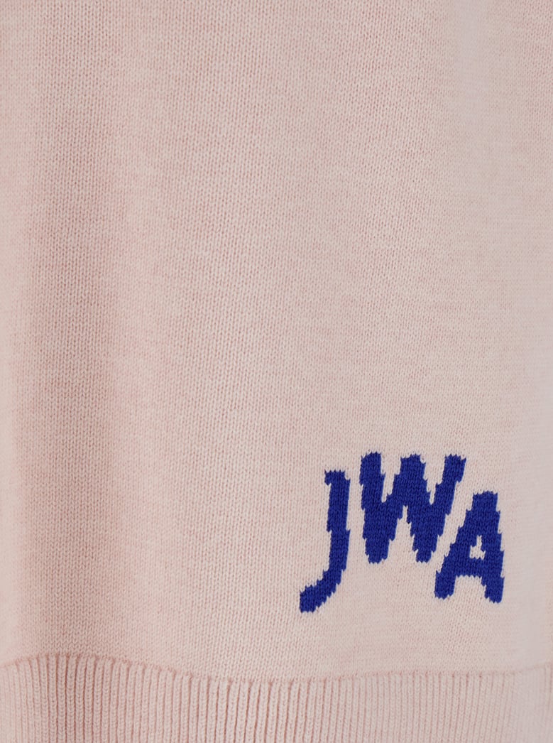 pink sleeveless vest with logo embroidery by Selfnex