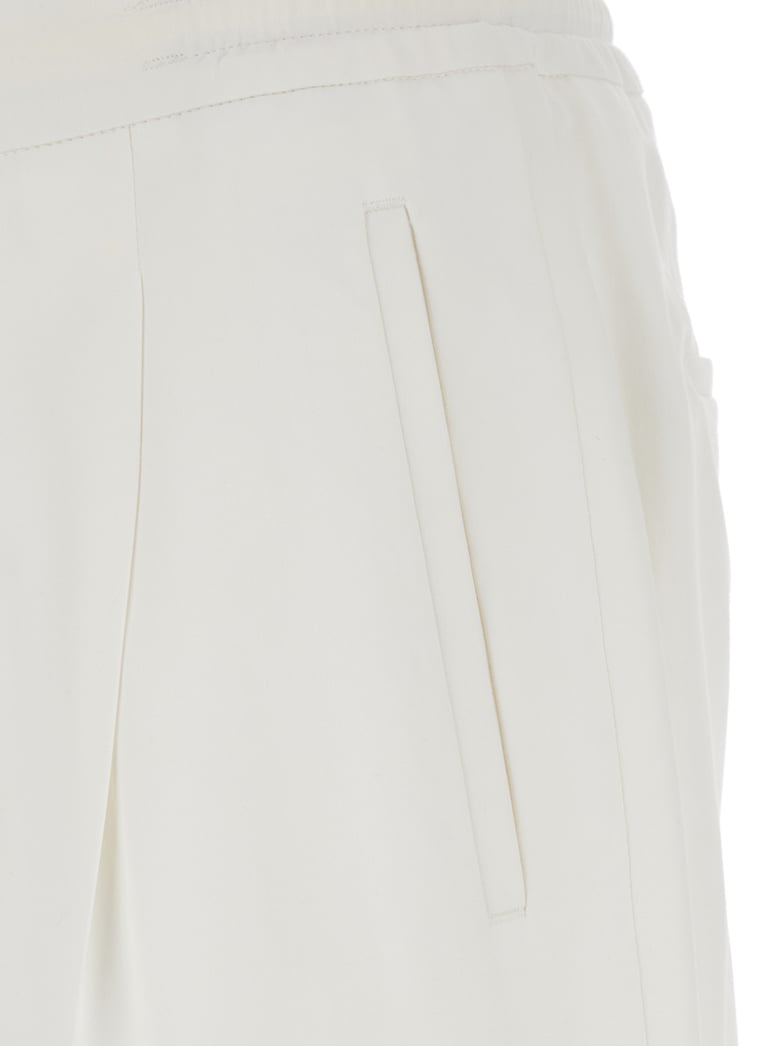 white cotton pants with drawstring by Selfnex
