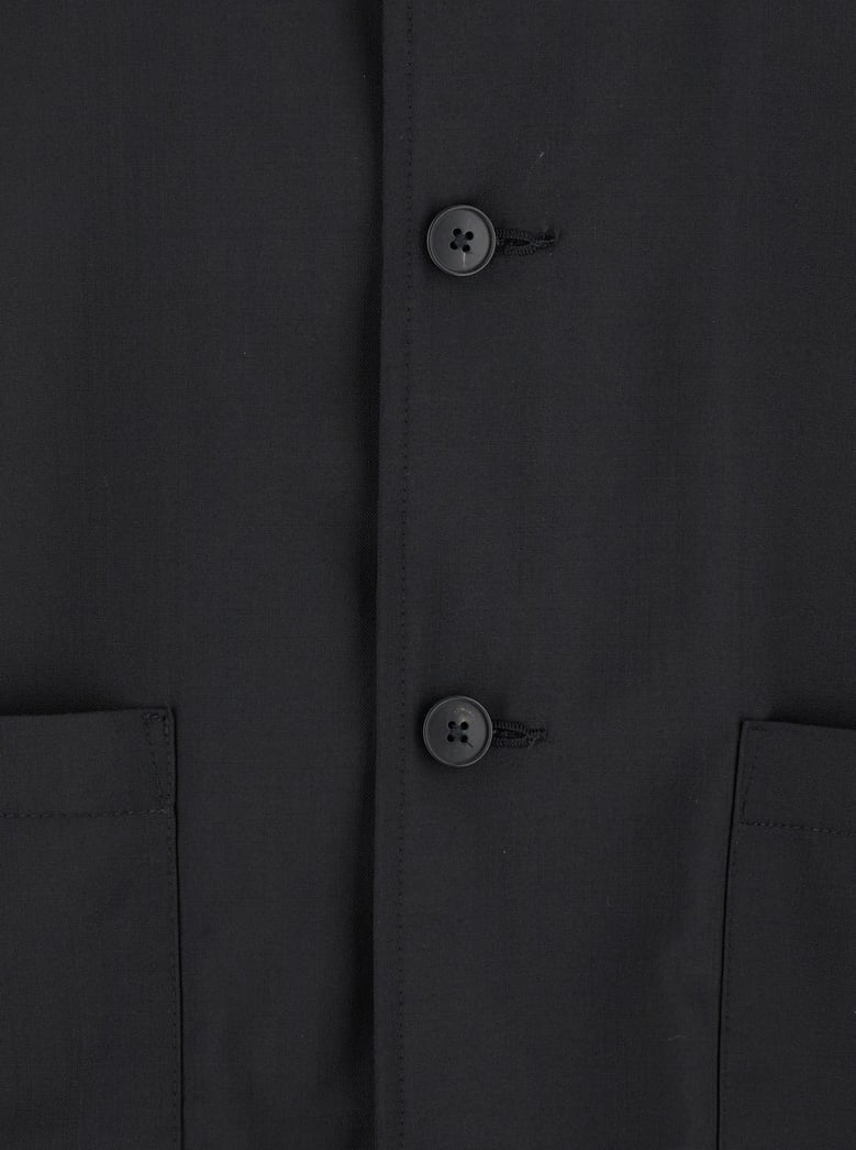 black wool jacket with classic collar by Selfnex