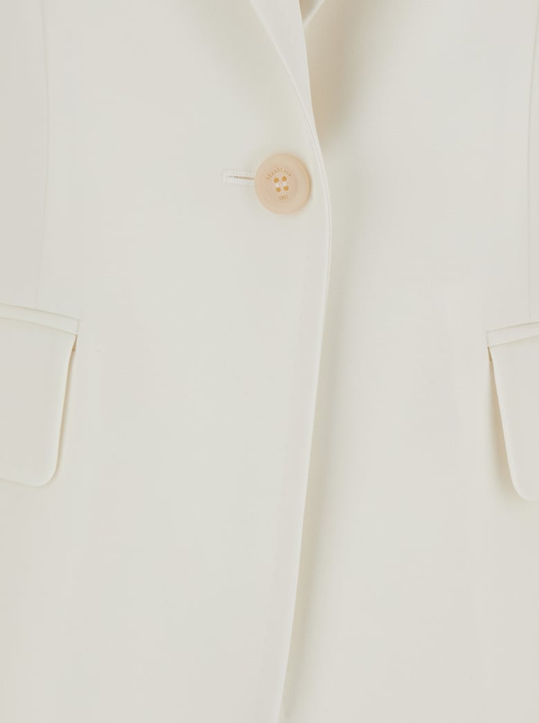'palchi' white jacket with classic lapels by Selfnex