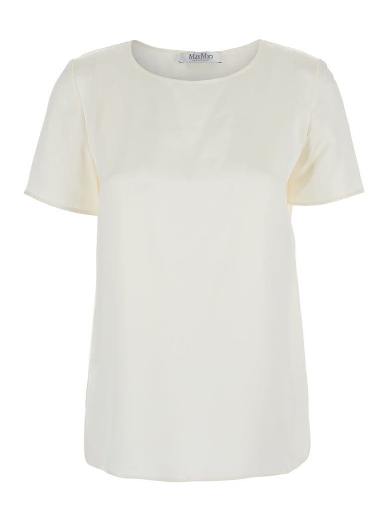 dida white silk top by Selfnex
