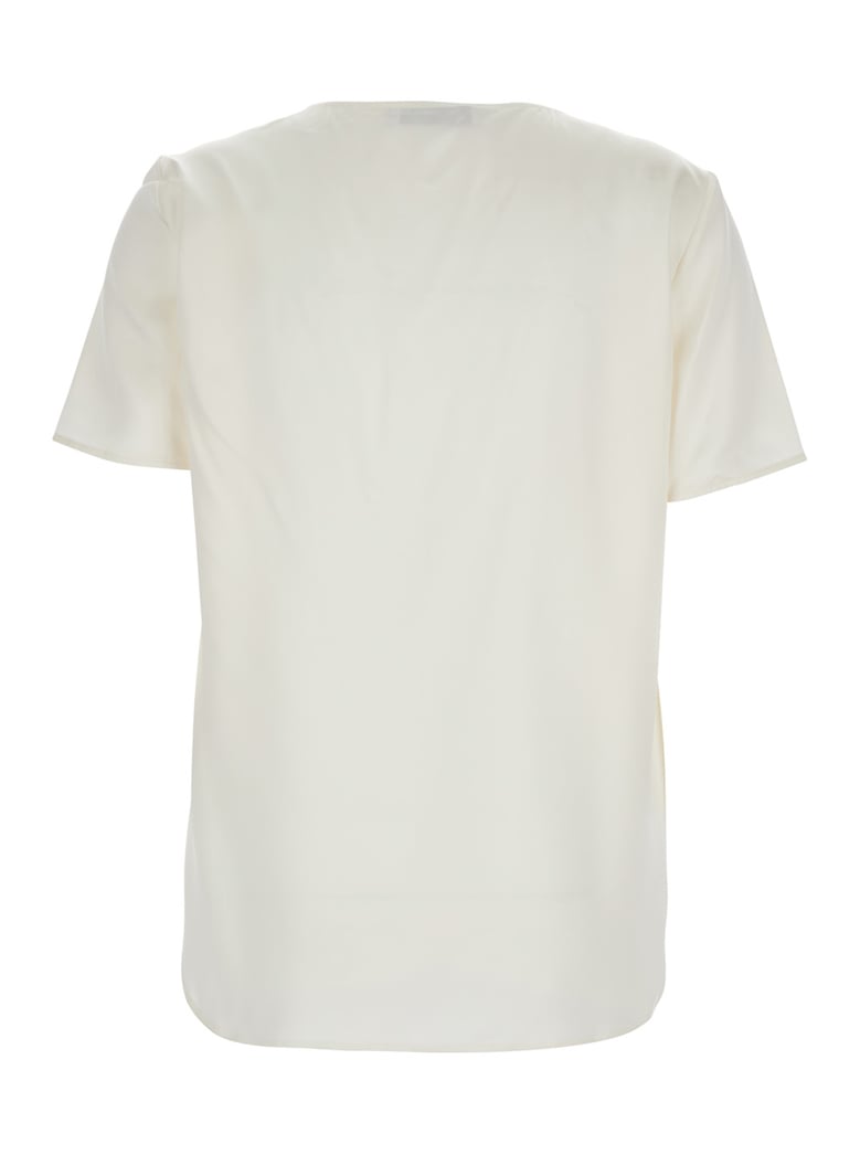 dida white silk top by Selfnex