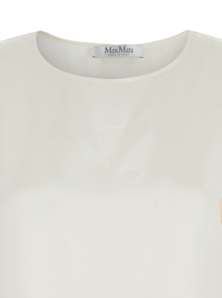 dida white silk top by Selfnex