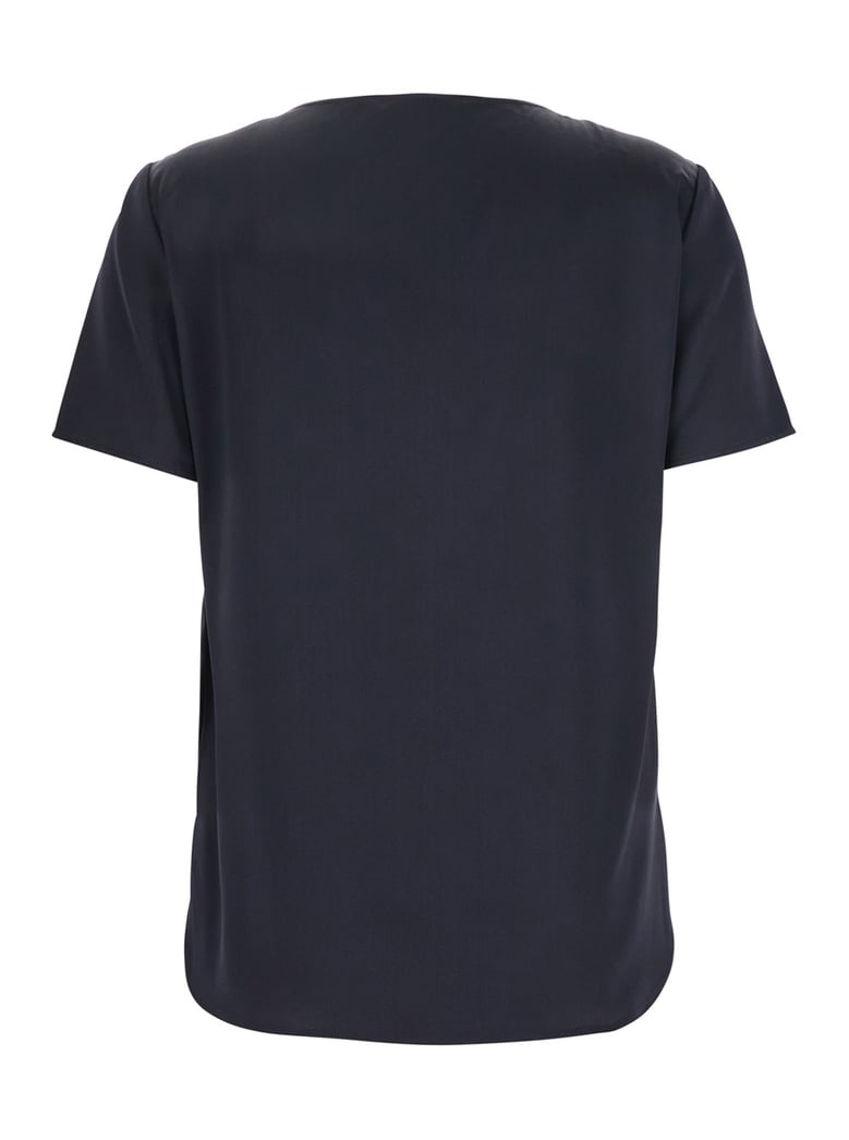 blue crewneck t-shirt in silk by Selfnex