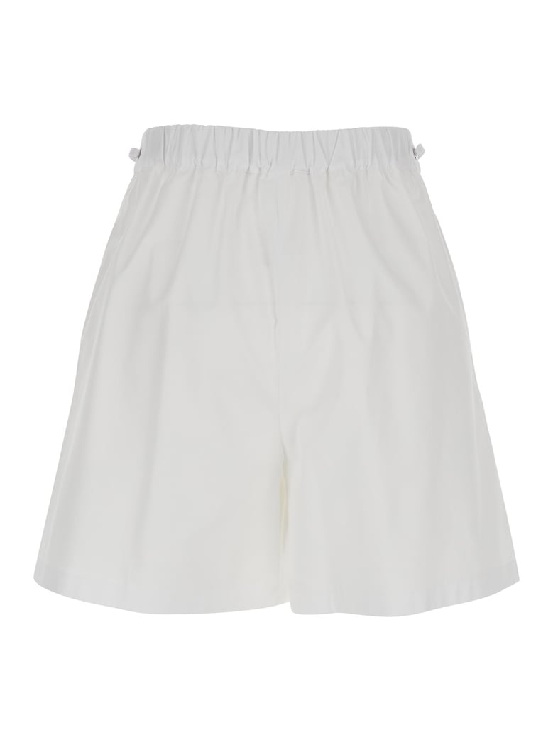 antiope white cotton drawstring shorts by Selfnex