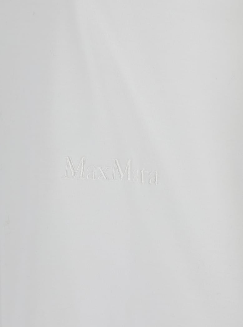 white crewneck t-shirt with tonal logo by Selfnex