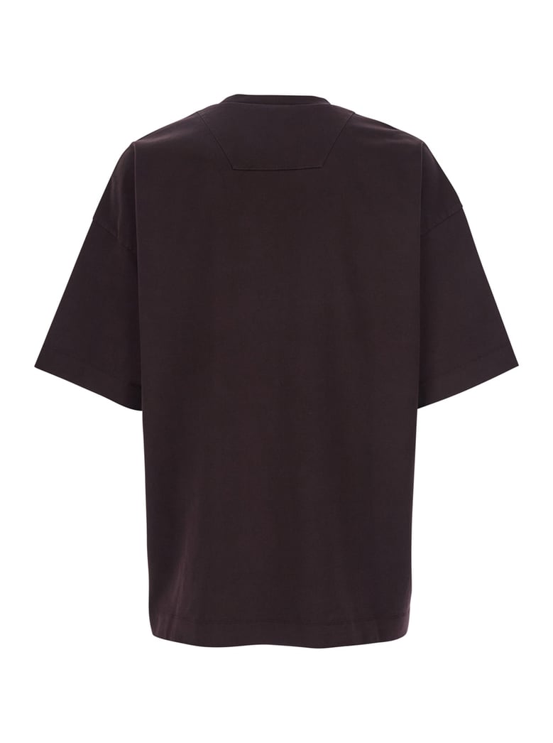 bordeaux t-shirt with embroidered logo by Selfnex