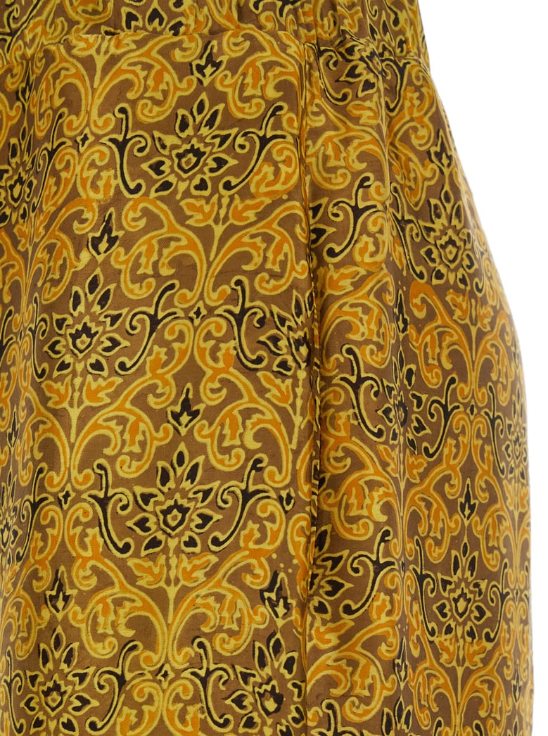 multicolor wide leg silk pants by Selfnex