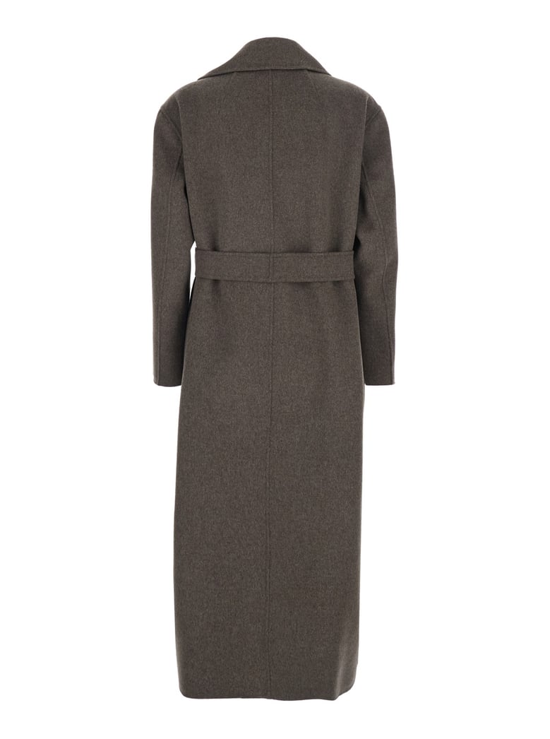 coat "luna" brown wool by Selfnex