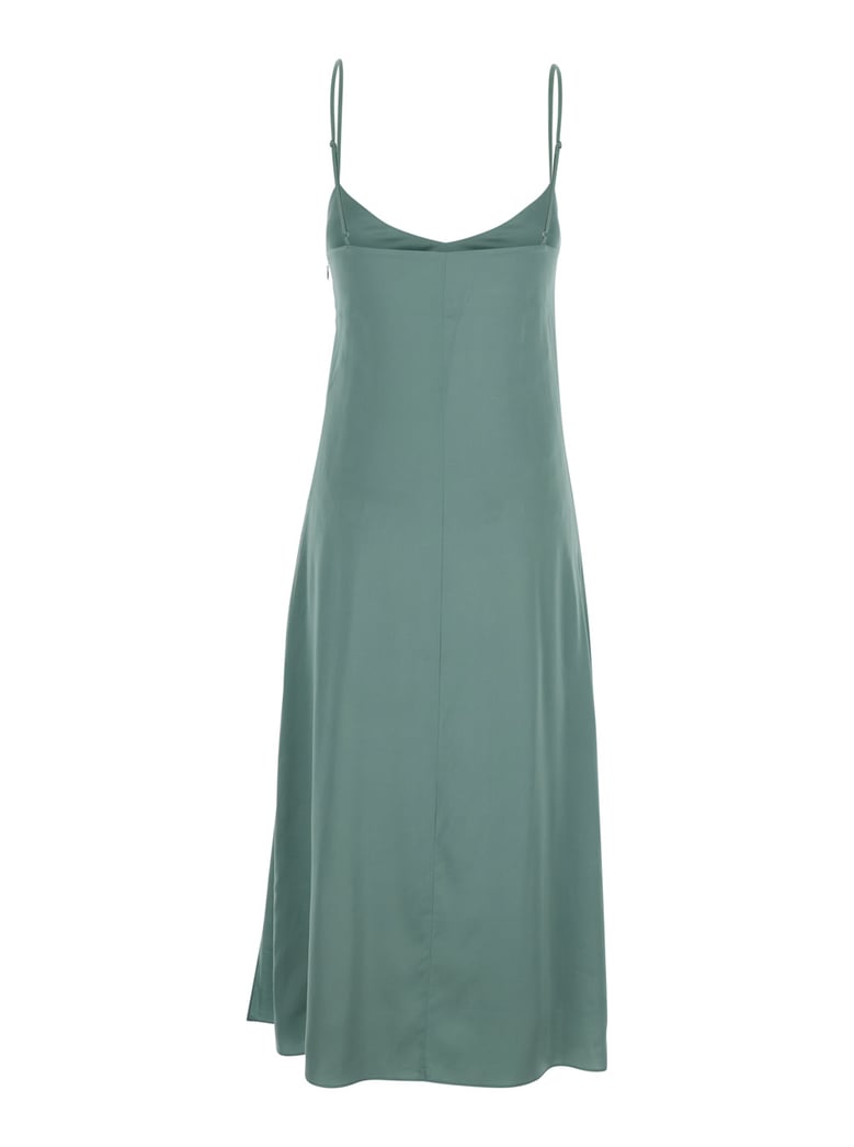dress docketta vis soft satin green by Selfnex