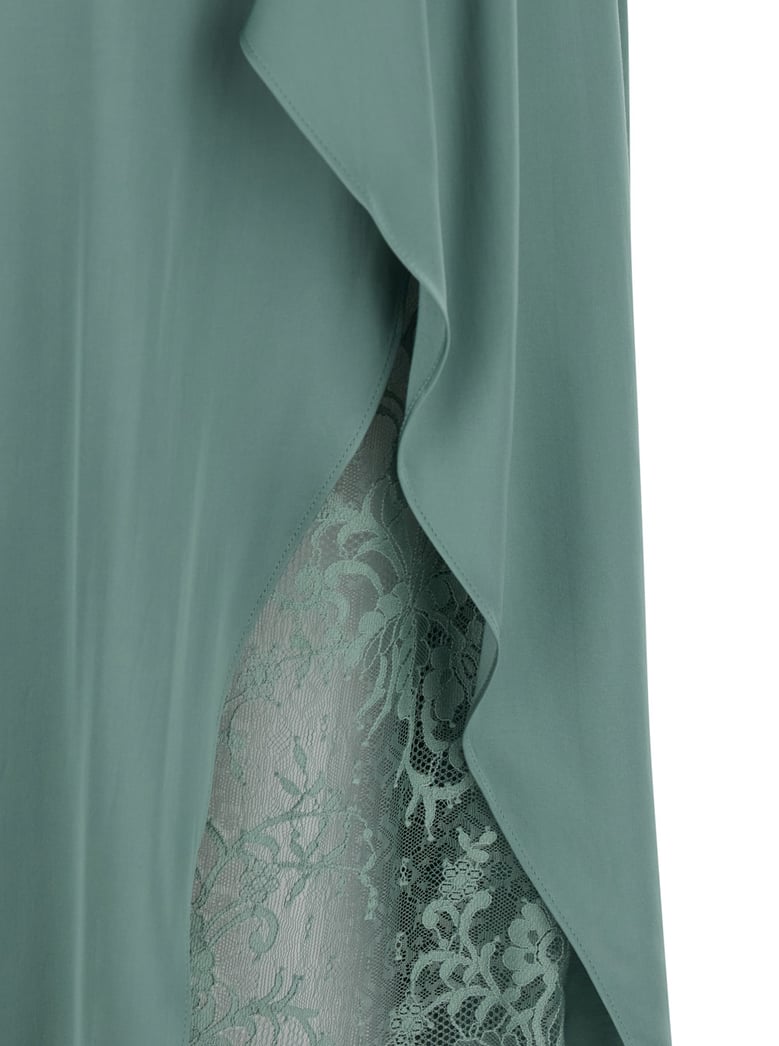dress docketta vis soft satin green by Selfnex