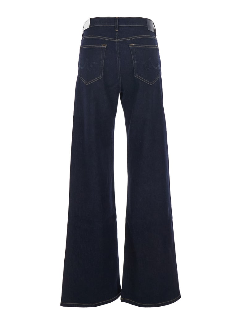 wide leg jeans blue denim by Selfnex