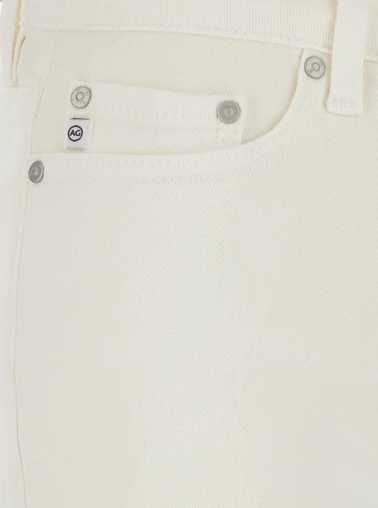 jeans flared white cotton by Selfnex