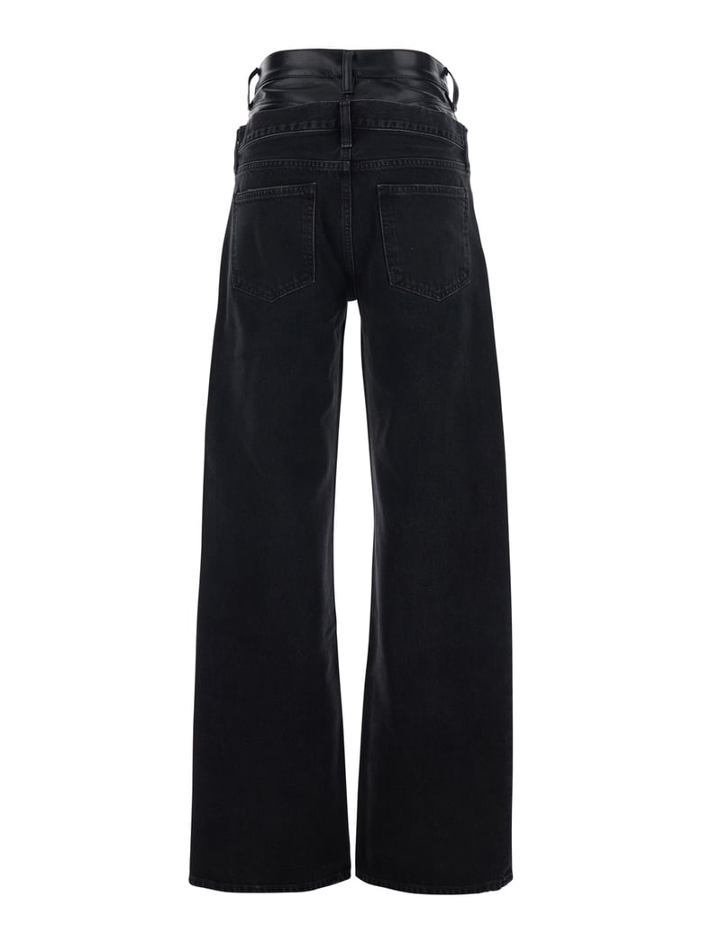 jeans elson double waist black denim by Selfnex
