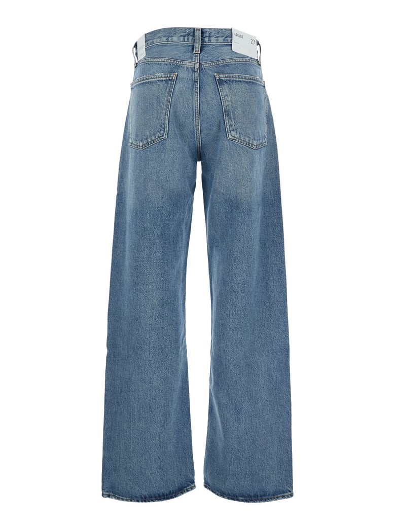 jeans asymmetrical wide-leg blue denim by Selfnex