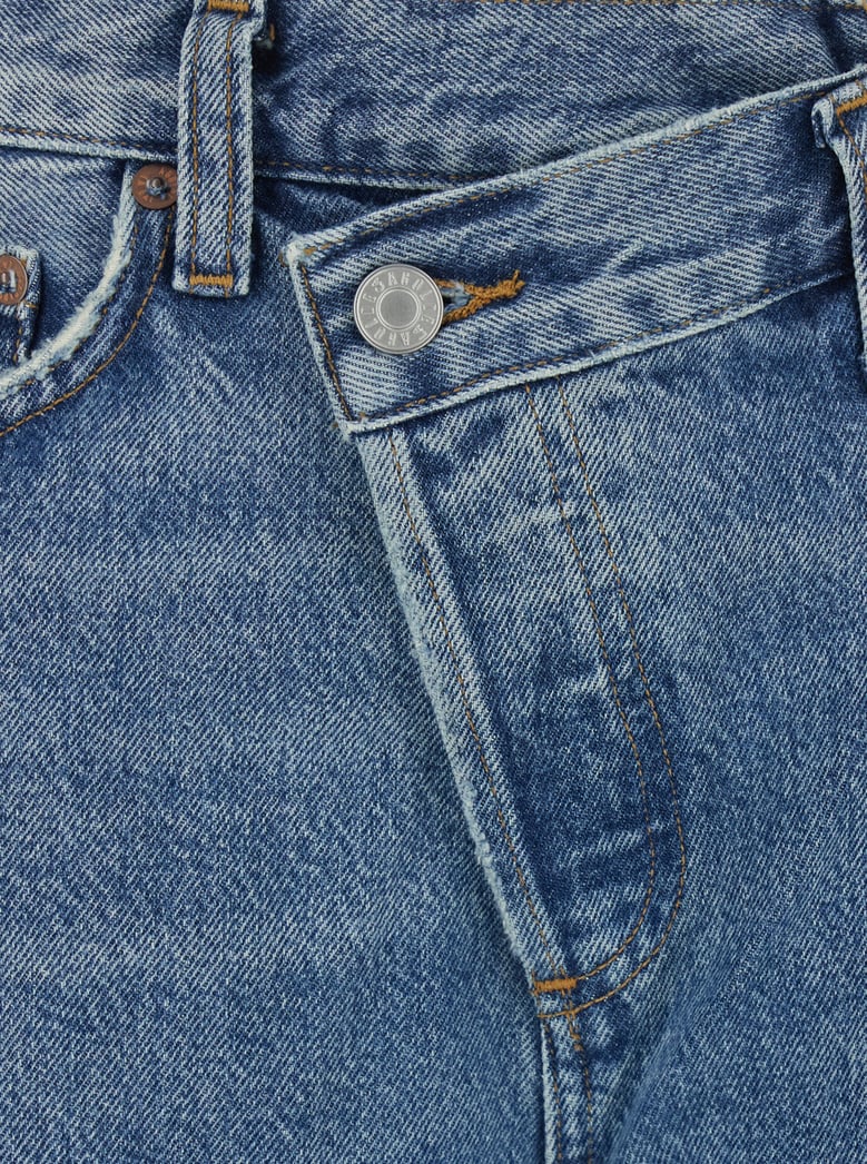jeans asymmetrical wide-leg blue denim by Selfnex