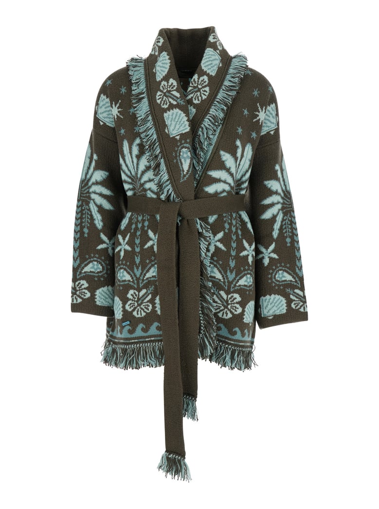 cardigan echoes of the island multicolour wool by Selfnex