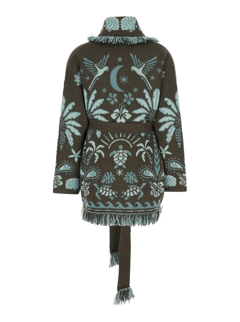cardigan echoes of the island multicolour wool by Selfnex