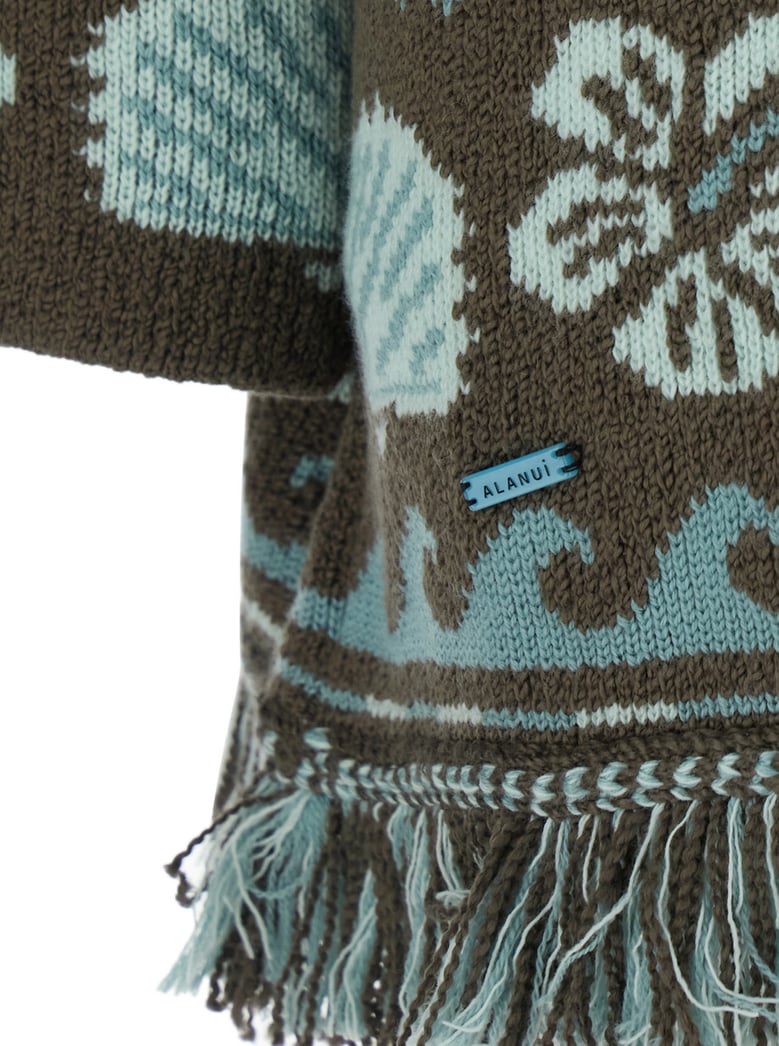 cardigan echoes of the island multicolour wool by Selfnex