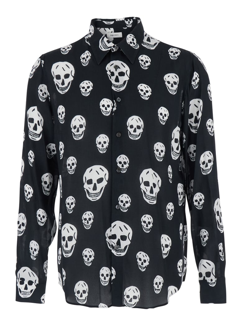 shirt with pointed collar — black by Selfnex