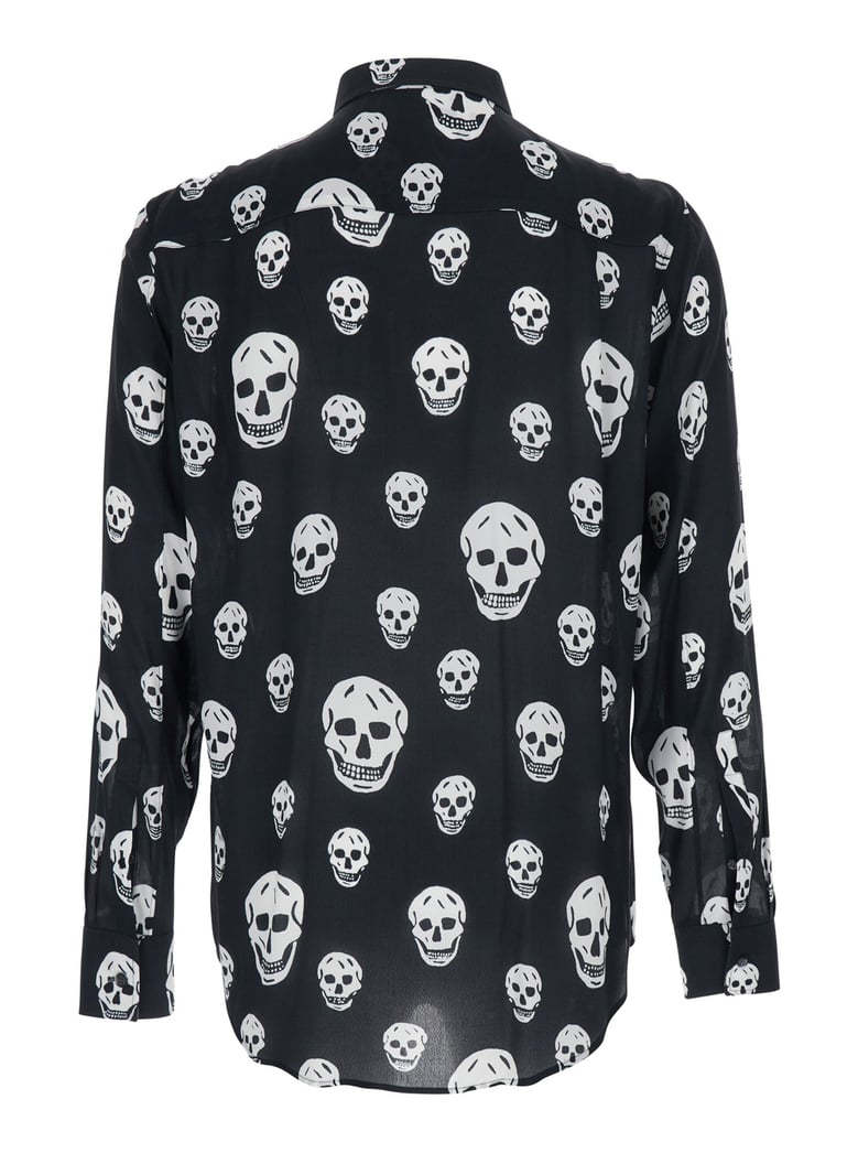 shirt with pointed collar — black by Selfnex