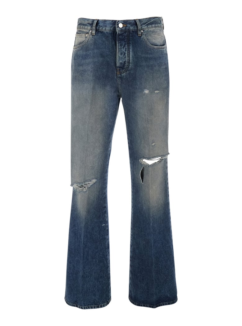 jeans with front rips, blue by Selfnex