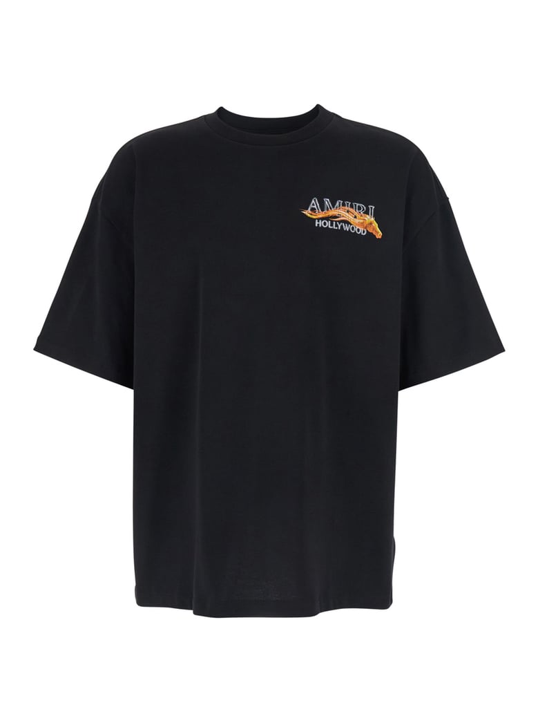 t-shirt black logo print by Selfnex