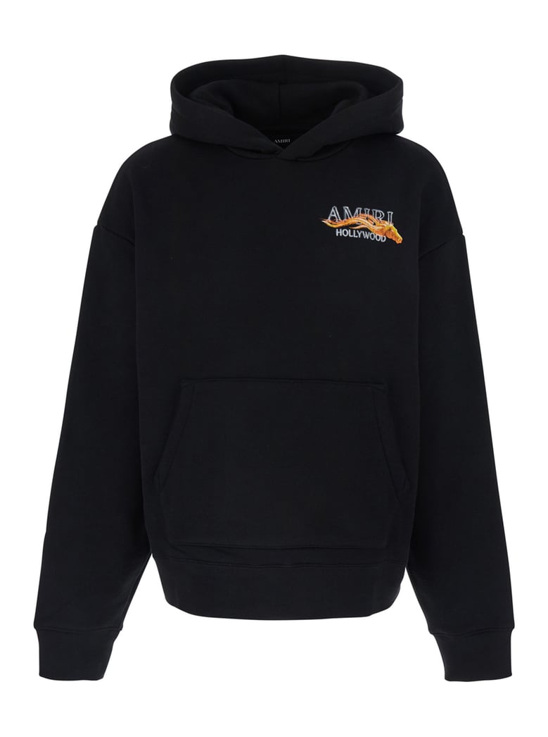 hooded sweatshirt black cotton by Selfnex