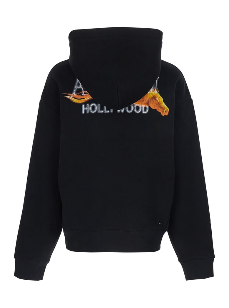 hooded sweatshirt black cotton by Selfnex