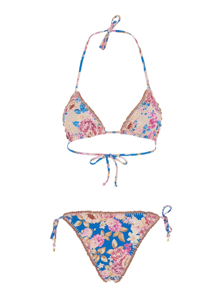 reversible bikini with crochet trim multicolour by Selfnex