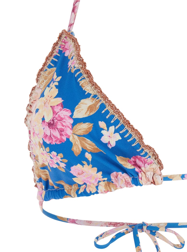 reversible bikini with crochet trim multicolour by Selfnex