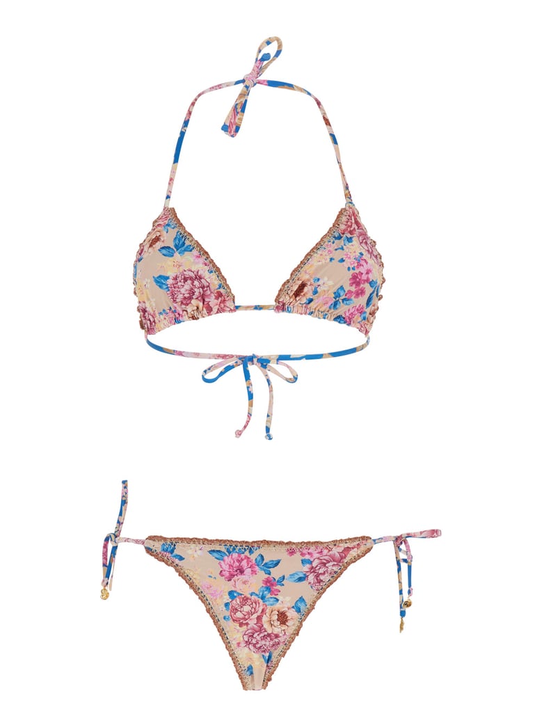 reversible bikini with crochet trim multicolour by Selfnex