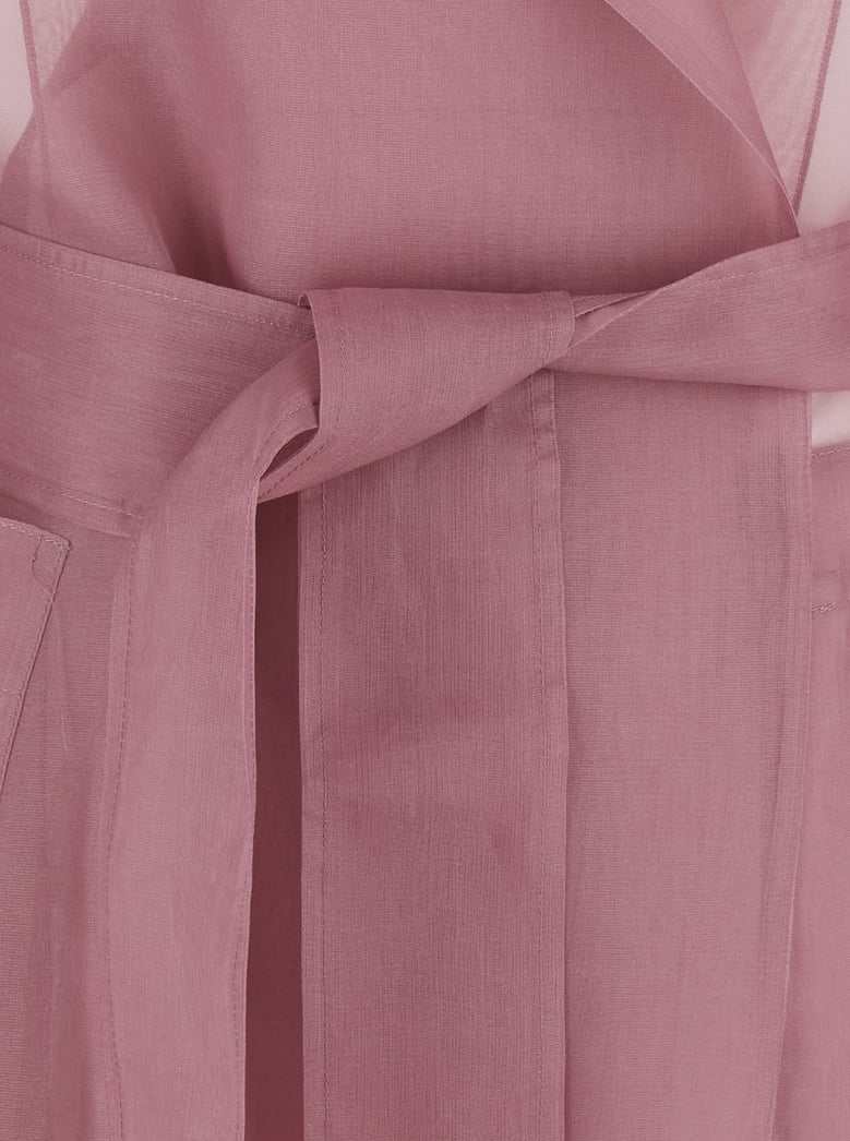trench coat valmorea pink silk by Selfnex