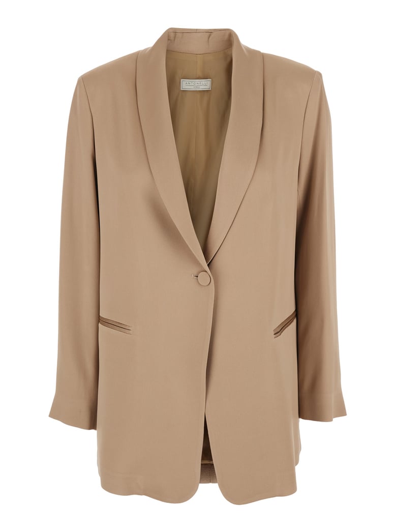 blazer edward beige acetate-viscose by Selfnex