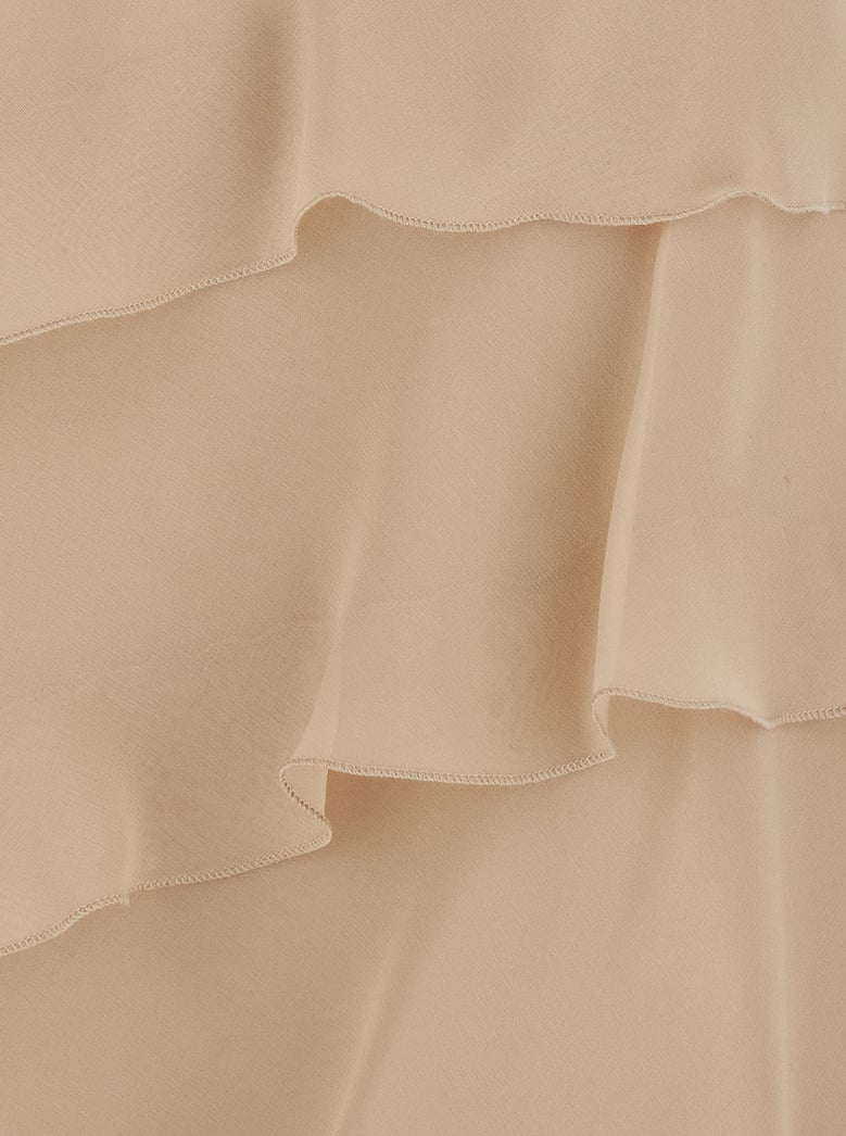 long dress marylin beige silk by Selfnex