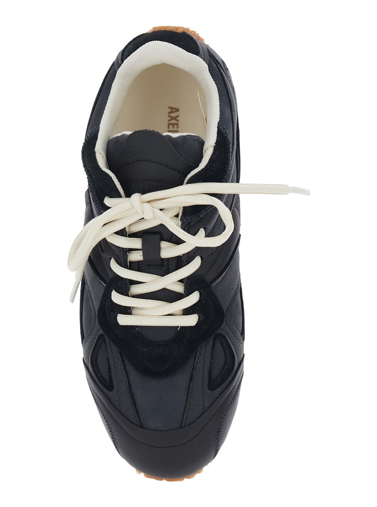 sneakers slow runner black leather/suede by Selfnex