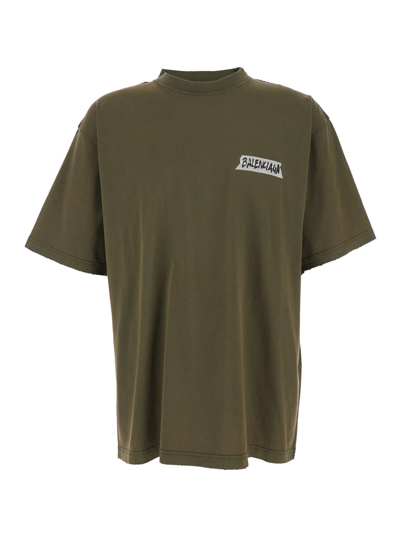 t-shirt green cotton by Selfnex