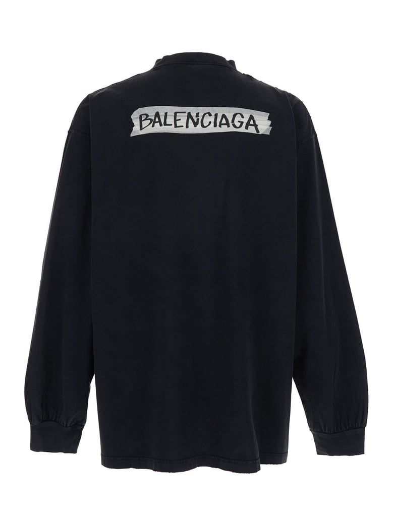sweatshirt, black cotton by Selfnex