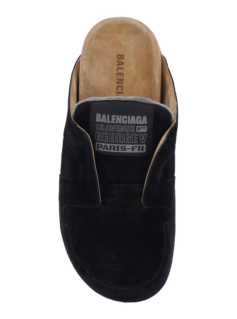 mule dumbo black suede by Selfnex