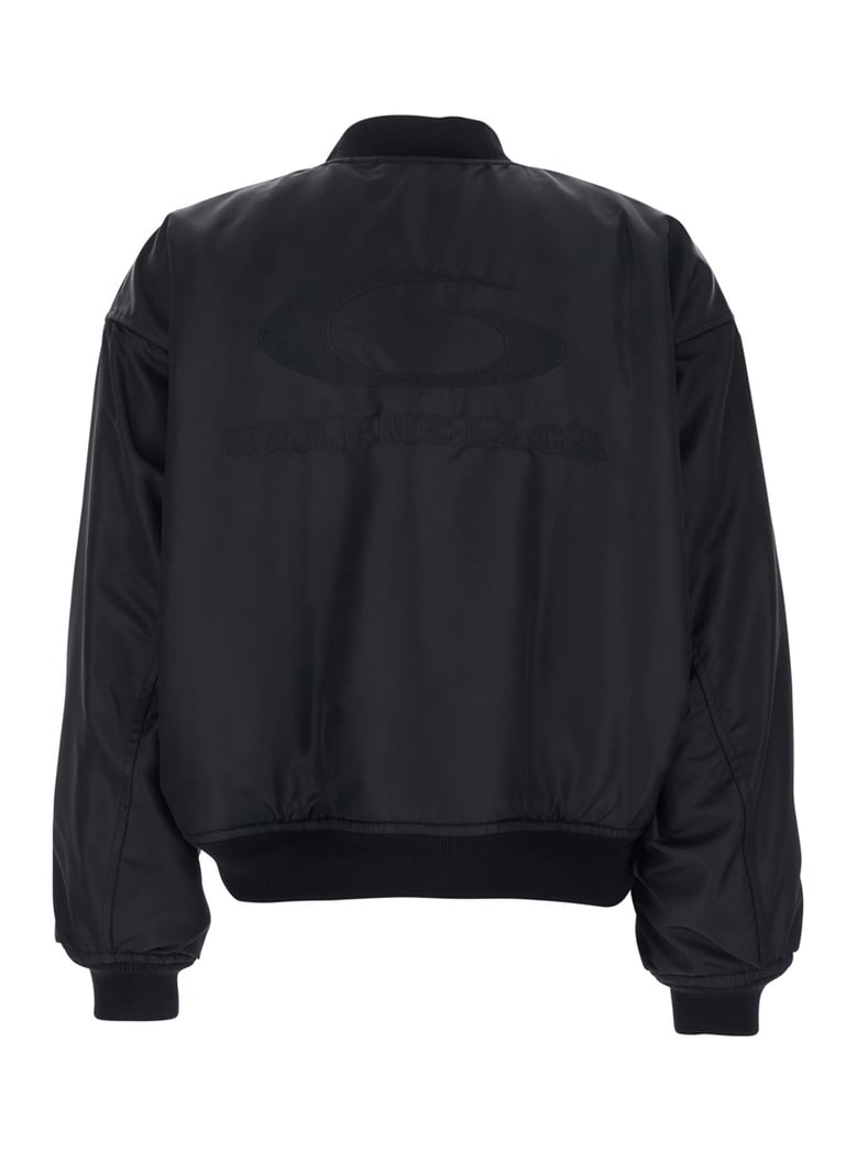 bomber jacket high collar black by Selfnex