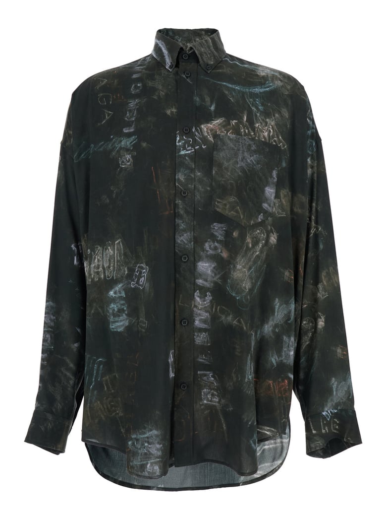 shirt with all-over print, black by Selfnex