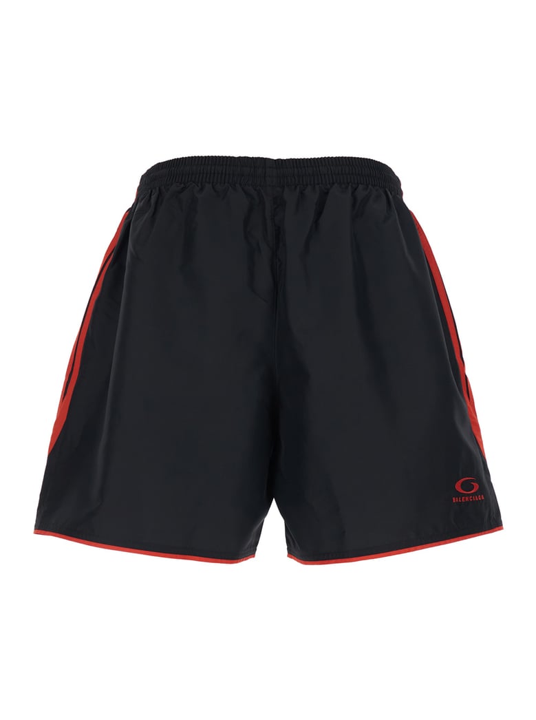 shorts in black tech fabric by Selfnex