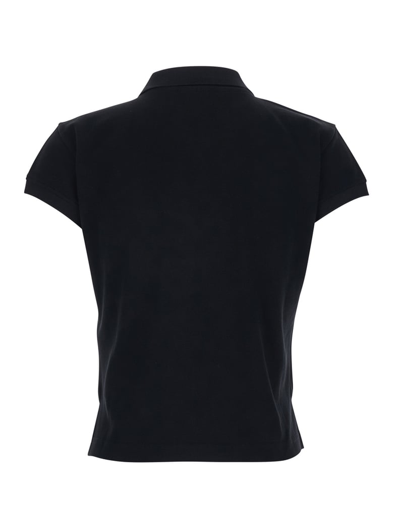 polo shirt black cotton by Selfnex