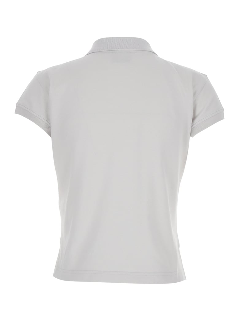 cotton polo shirt white by Selfnex